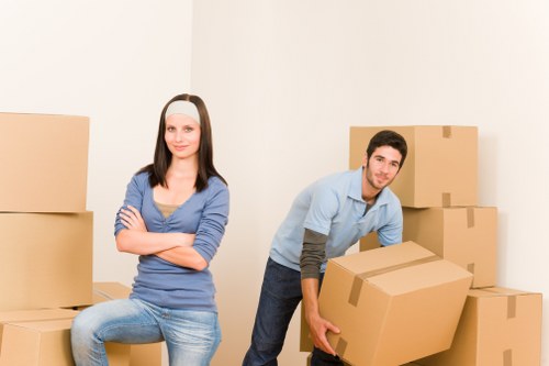 Local moving team helping a flat move in Hammersmith with boxes and organisation
