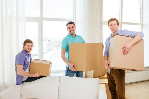 Packing and labelling office items for a Hammersmith business relocation