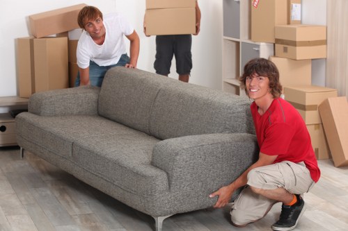 Household furniture being carefully moved from a Hammersmith flat