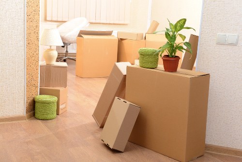 Office move logistics around Hammersmith streets and commercial buildings